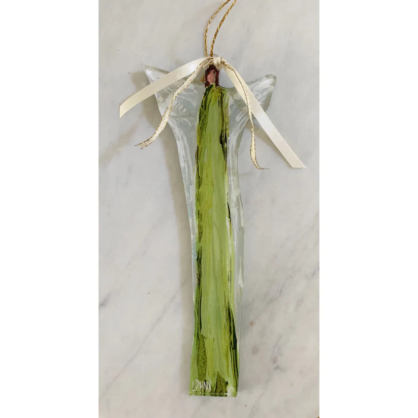 Hallelujah Angel Ornament - Green