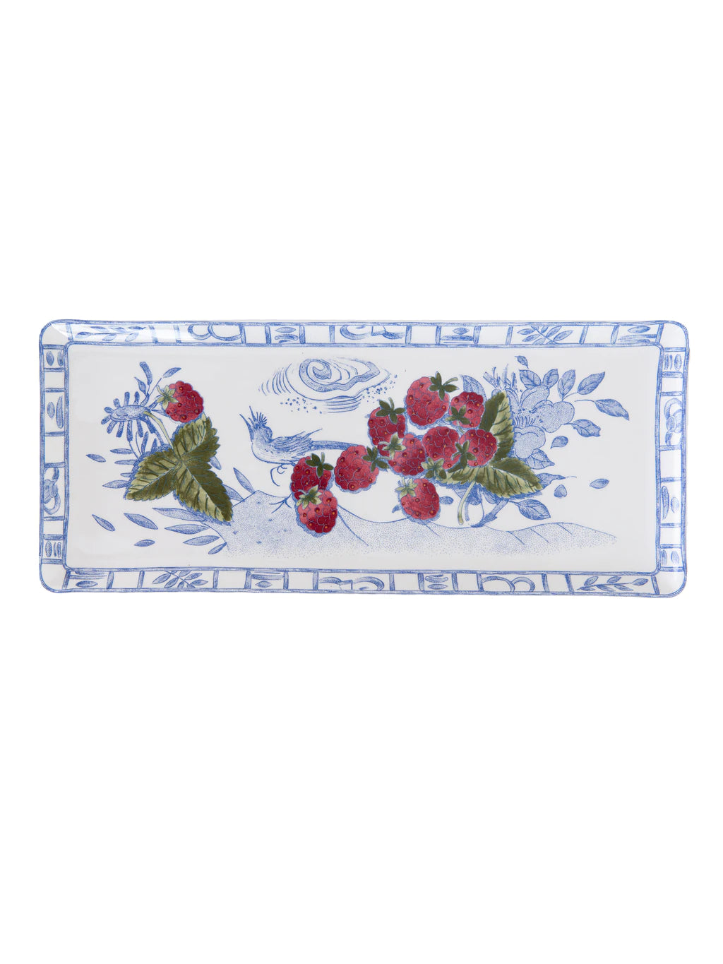 Oiseau Bleu Fruits Oblong Serving Tray