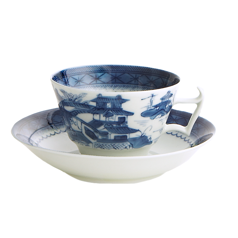 Mottahedeh Blue Canton Tea Cup & Saucer