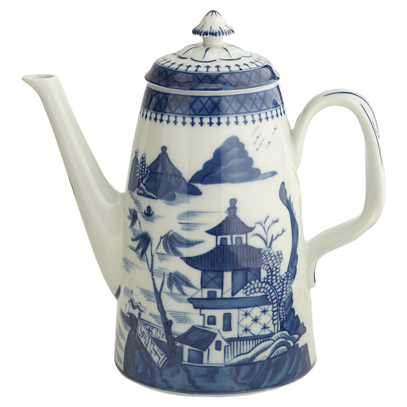 Mottahedeh Blue Canton Coffeepot
