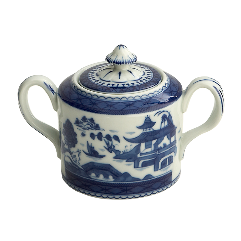 Mottahedeh Blue Canton Sugar Bowl & Cover