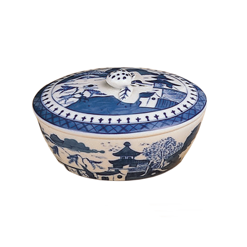 Mottahedeh Blue Canton Oval Box