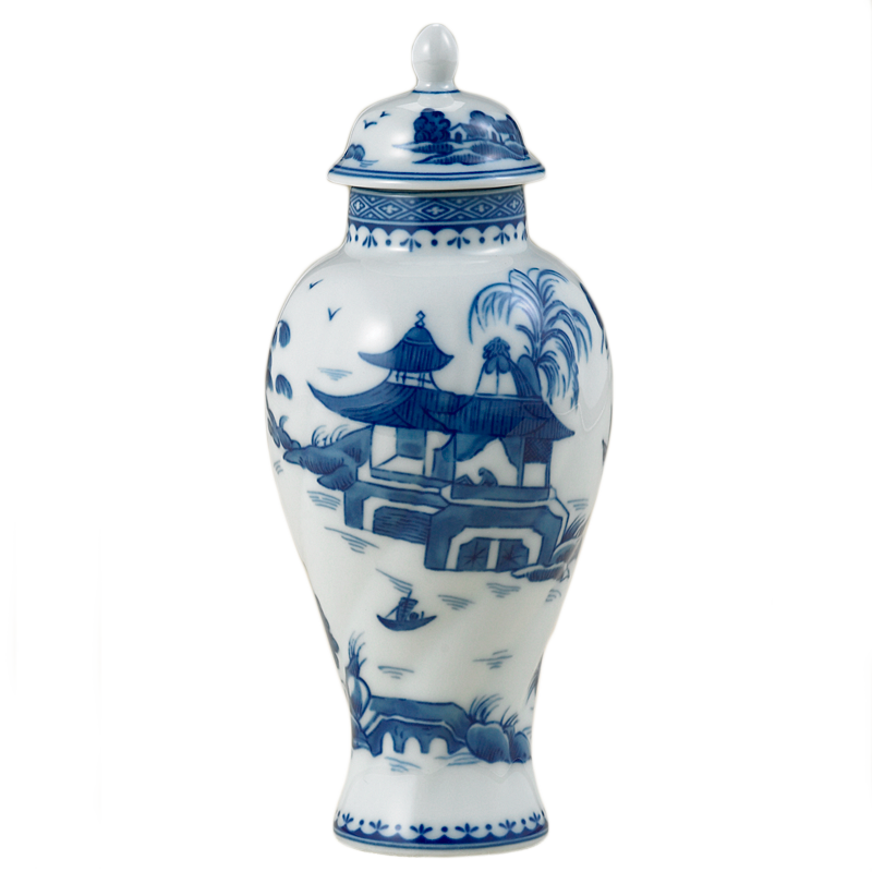 Mottahedeh Blue Canton Covered Jar - Sm.