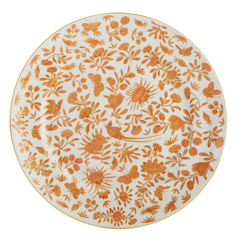 Mottahedeh Sacred Bird & Butterfly Dinner Plate