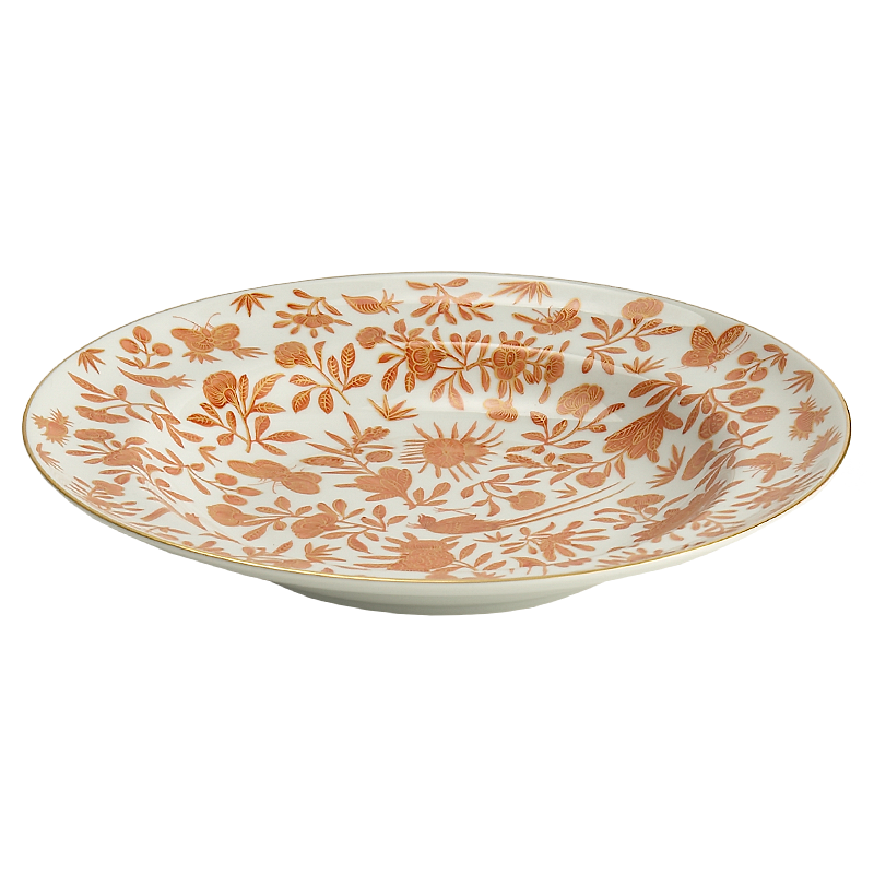 Mottahedeh Sacred Bird & Butterfly Rim Soup Plate