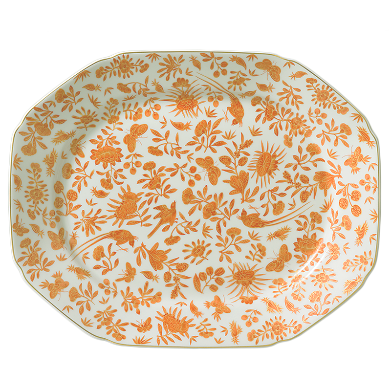 Mottahedeh Sacred Bird & Butterfly Octagonal Platter