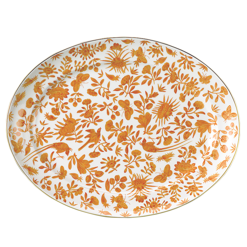 Mottahedeh Sacred Bird & Butterfly Oval Platter