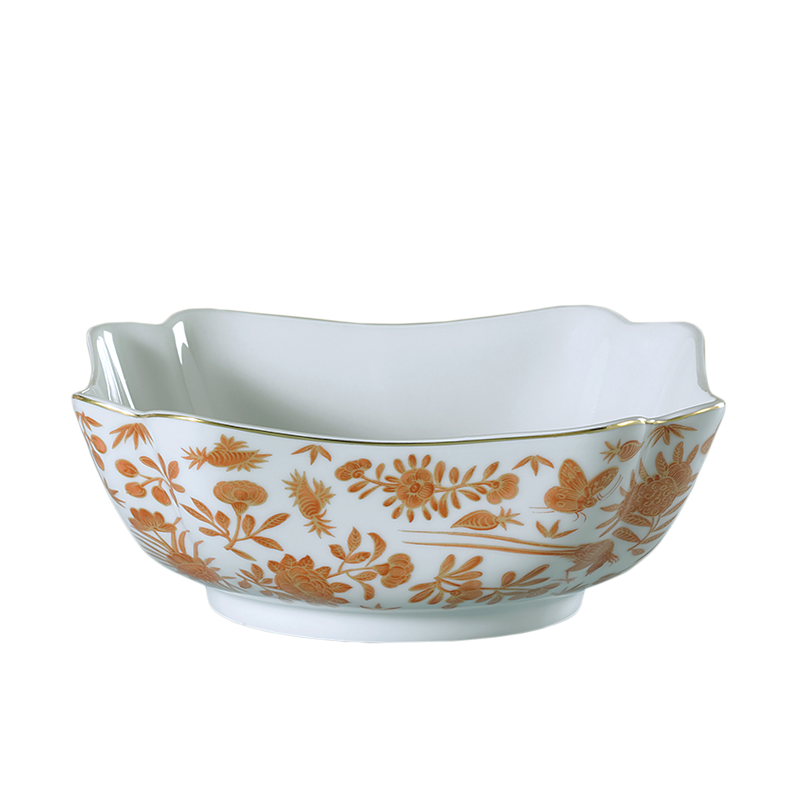 Mottahedeh Sacred Bird & Butterfly Square Bowl - Sm.