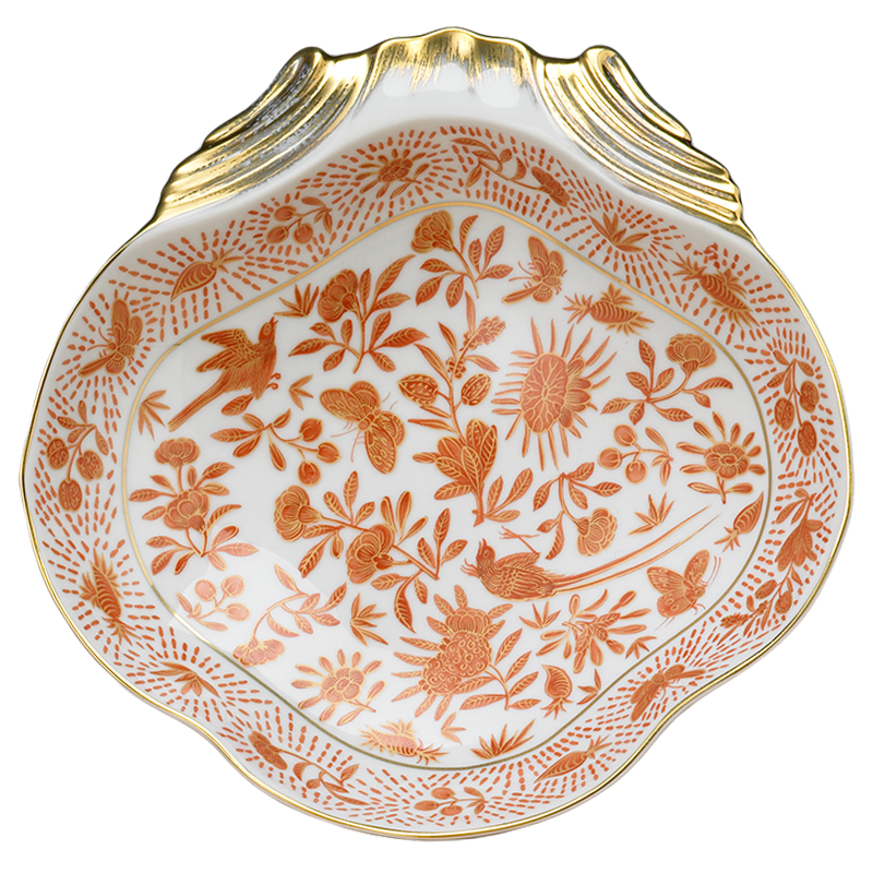 Mottahedeh Sacred Bird & Butterfly Shell Dish