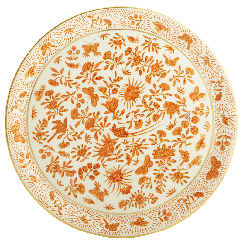 Mottahedeh Sacred Bird & Butterfly Cake Plate