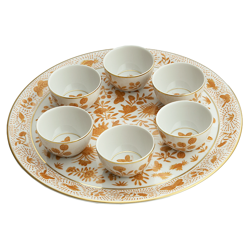Mottahedeh Sacred Bird & Butterfly Seder Plate Set