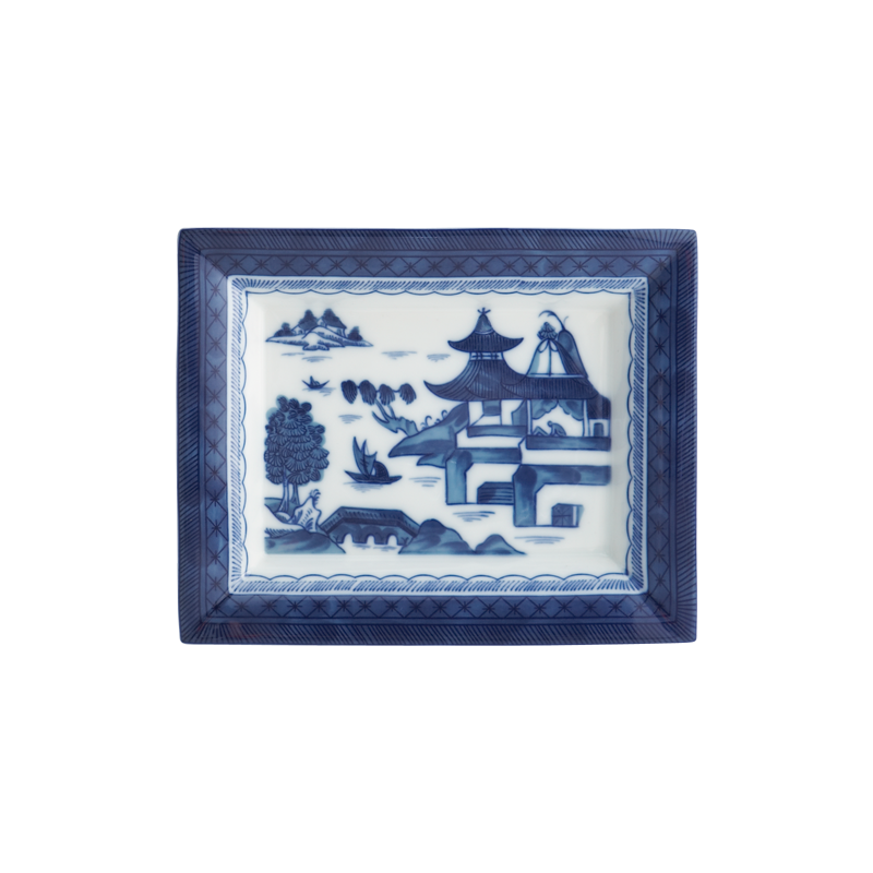 Mottahedeh Blue Canton Rectangular Tray - Lg.