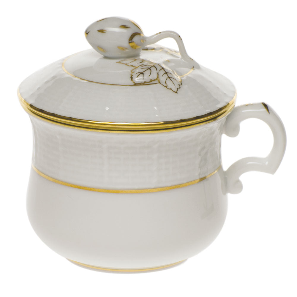 Herend Golden Edge Pot De Creme W/berry (3 Oz)