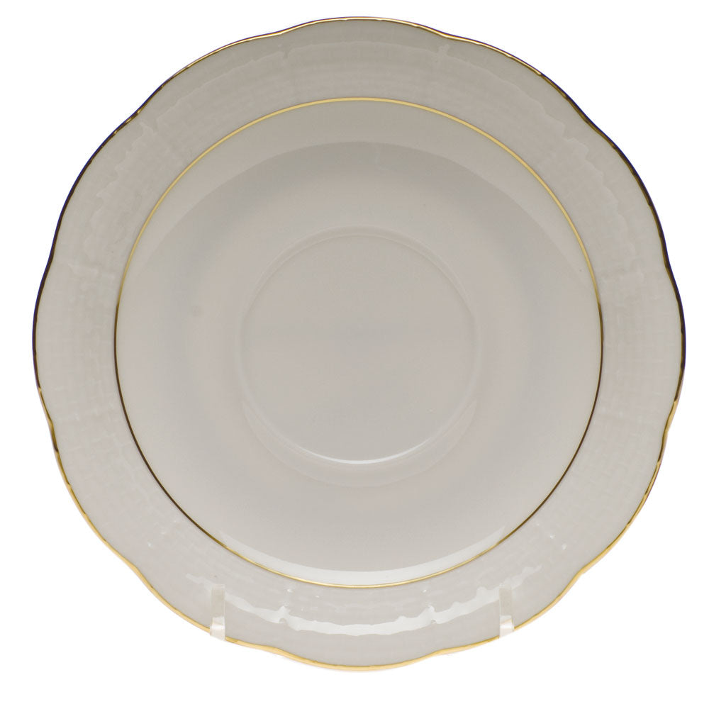 Herend Golden Edge Tea Saucer 6"d