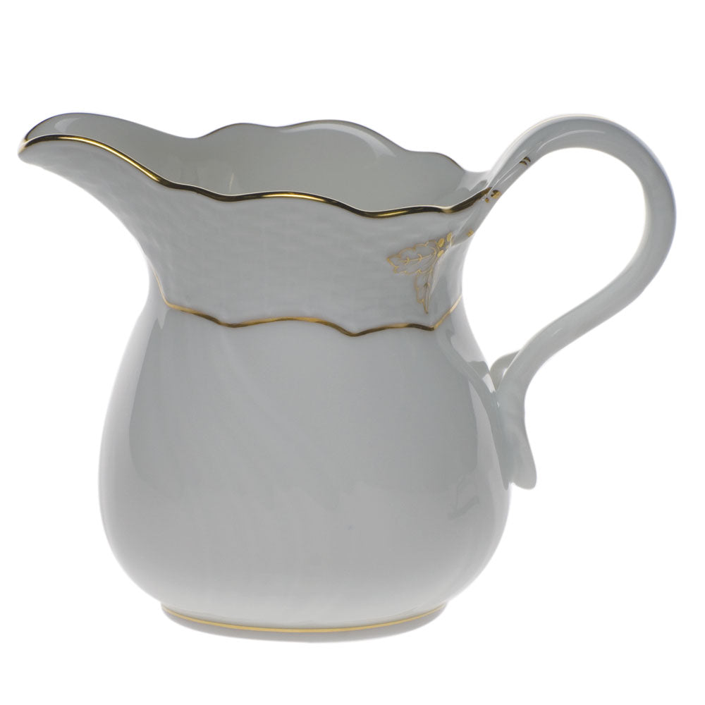 Herend Golden Edge Creamer (10 Oz) 4"h