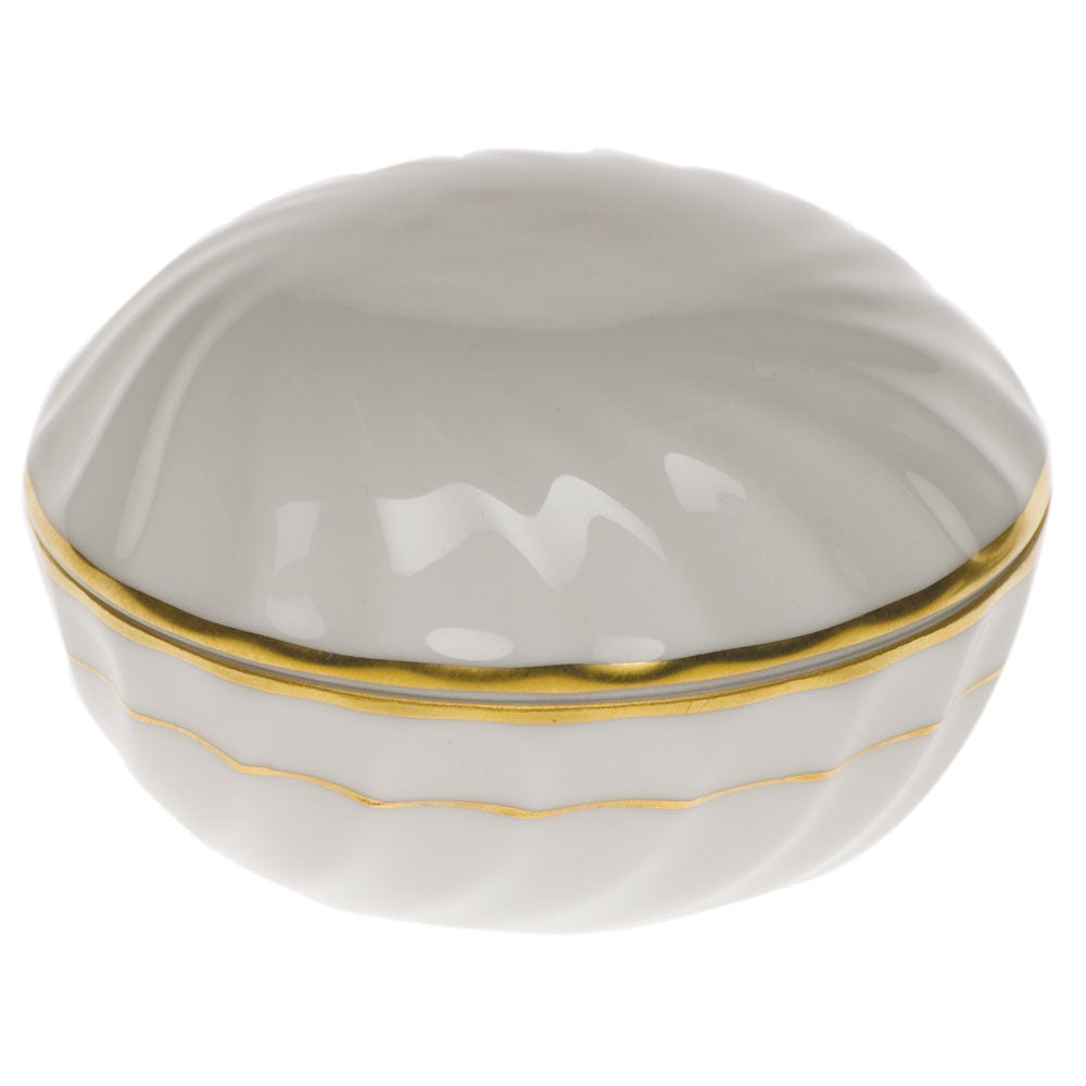 Herend Golden Edge Ring Box 2.75"d