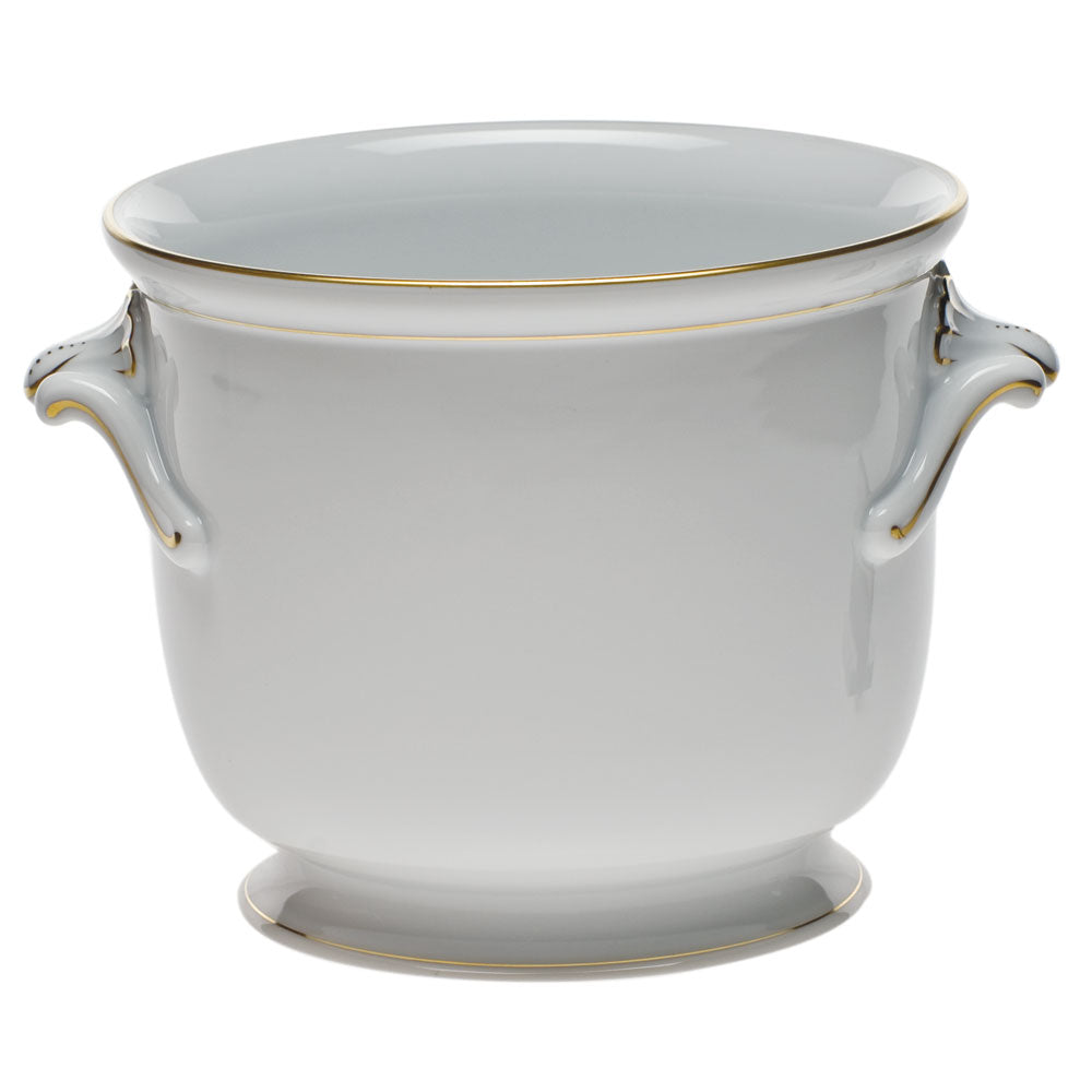 Herend Golden Edge Medium Cachepot 6.5"h X 7.75"d