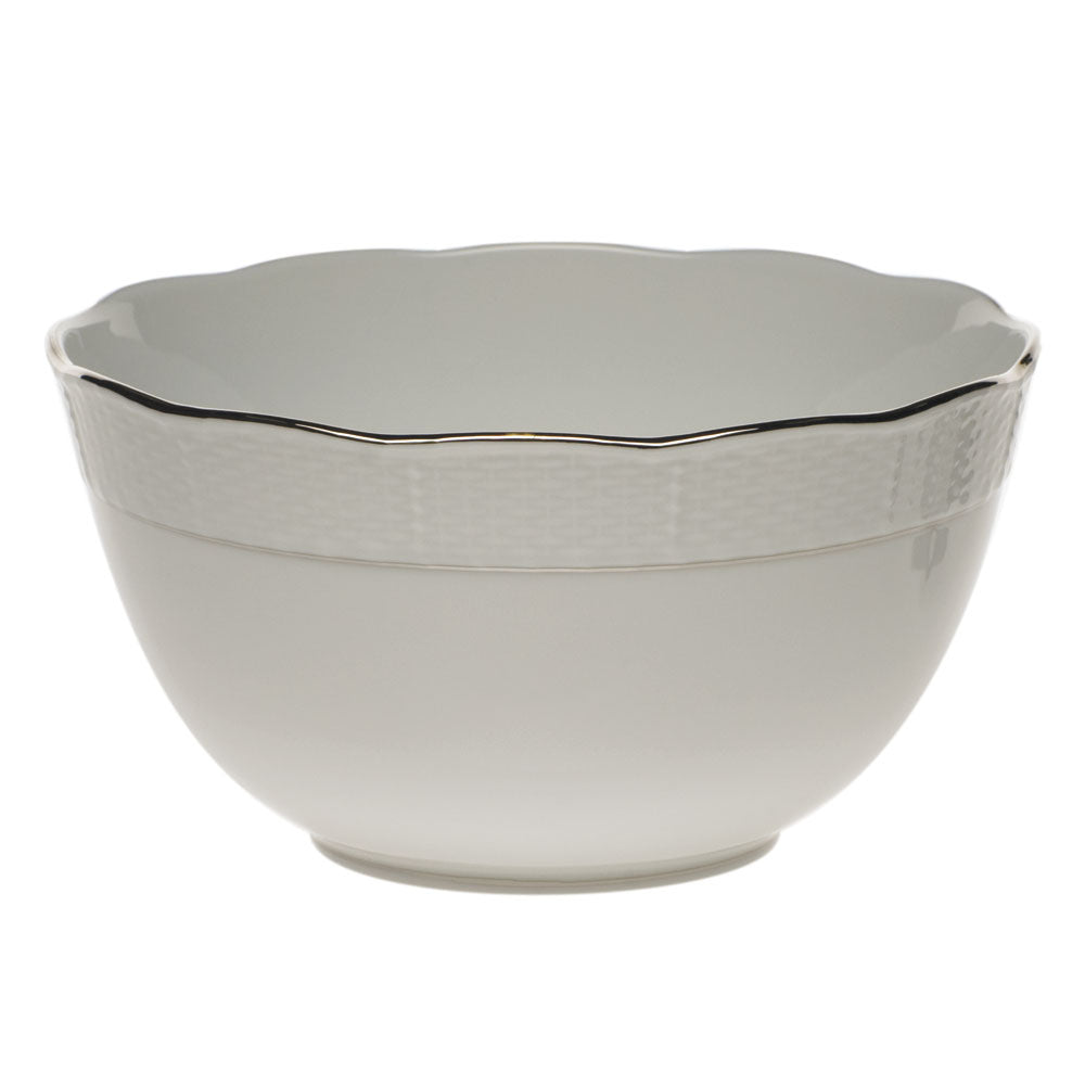 Herend Platinum Edge Round Bowl (3.5 Pt) 7.5"d