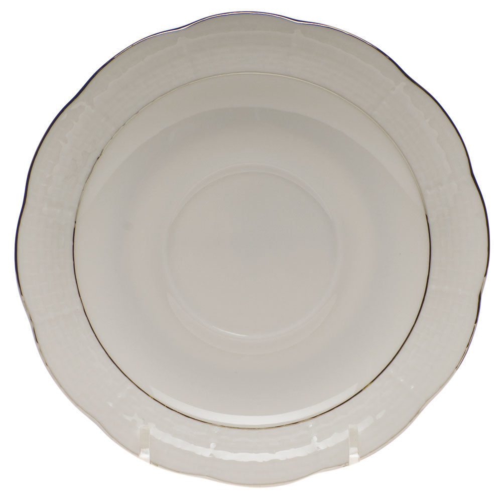 Herend Platinum Edge Tea Saucer 6"d