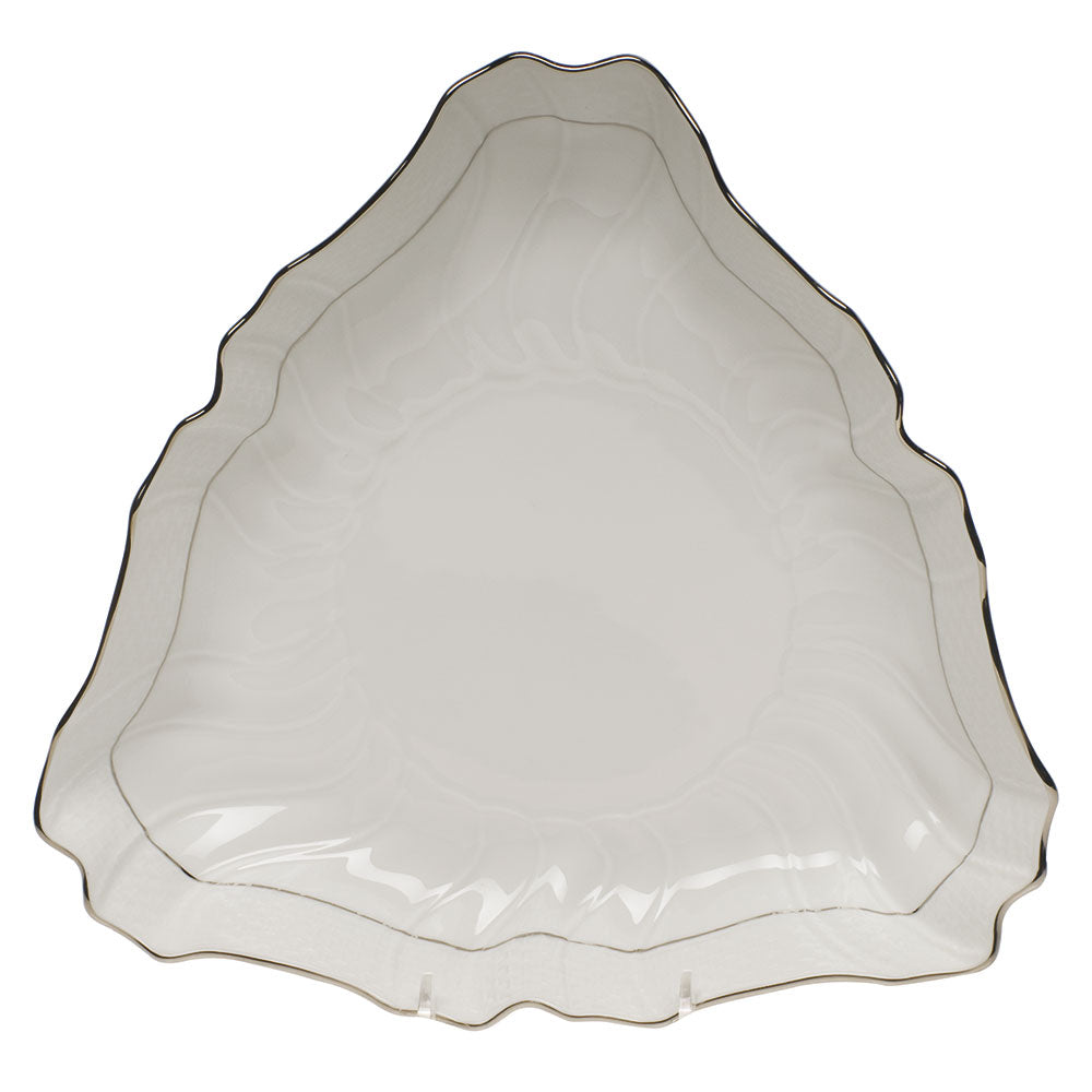 Herend Platinum Edge Triangle Dish 9.5"l