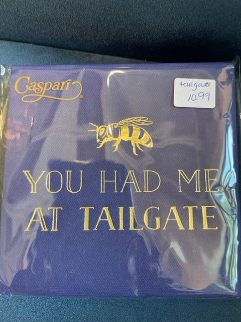 Tailgate Cocktail Napkins with Bee