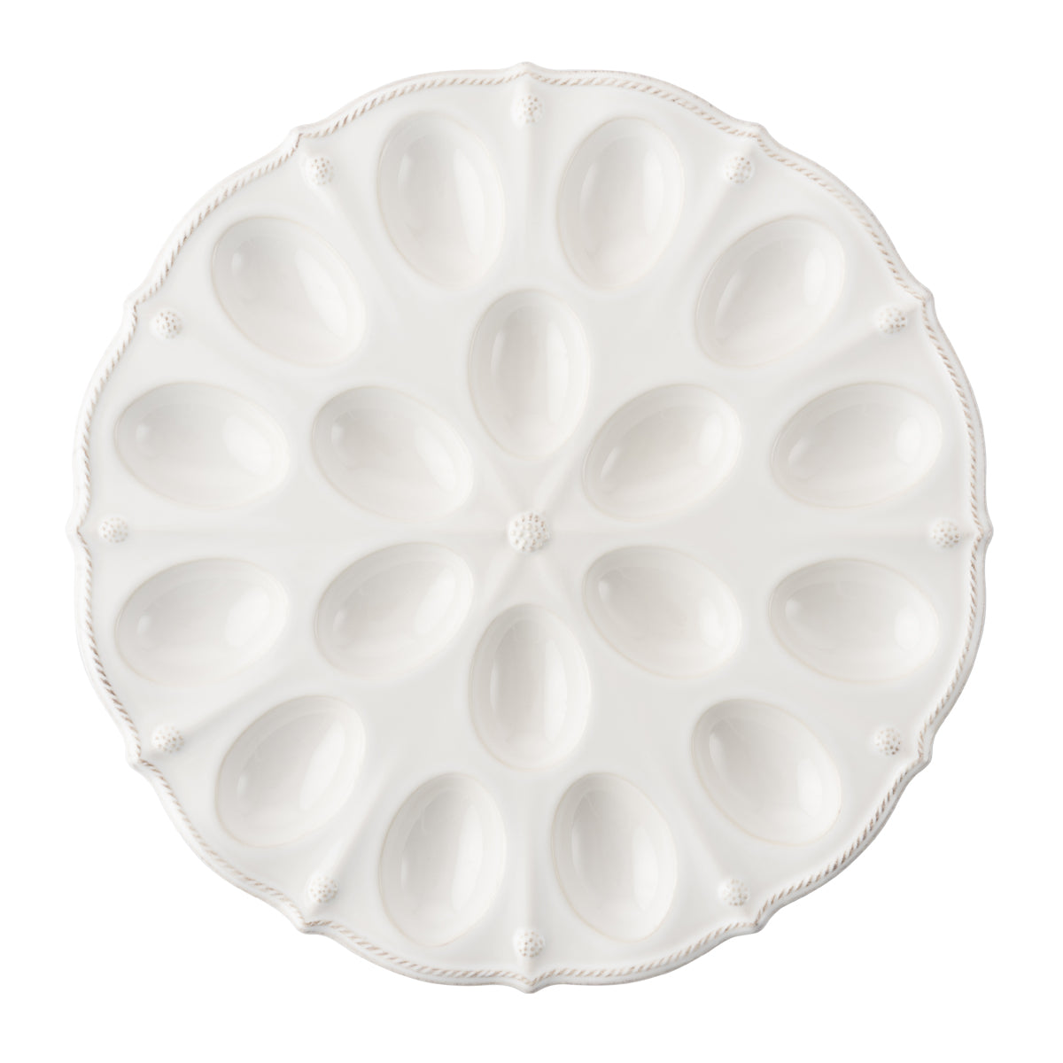 Juliska Berry & Thread Whitewash Deviled Egg Platter