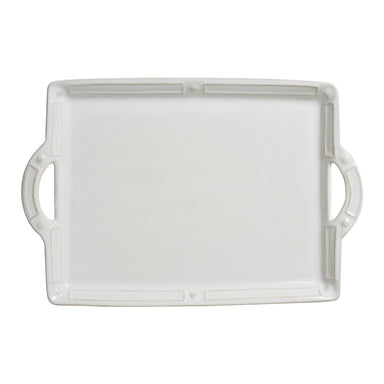Juliska Berry & Thread French Panel Whitewash Handled Tray/Platter