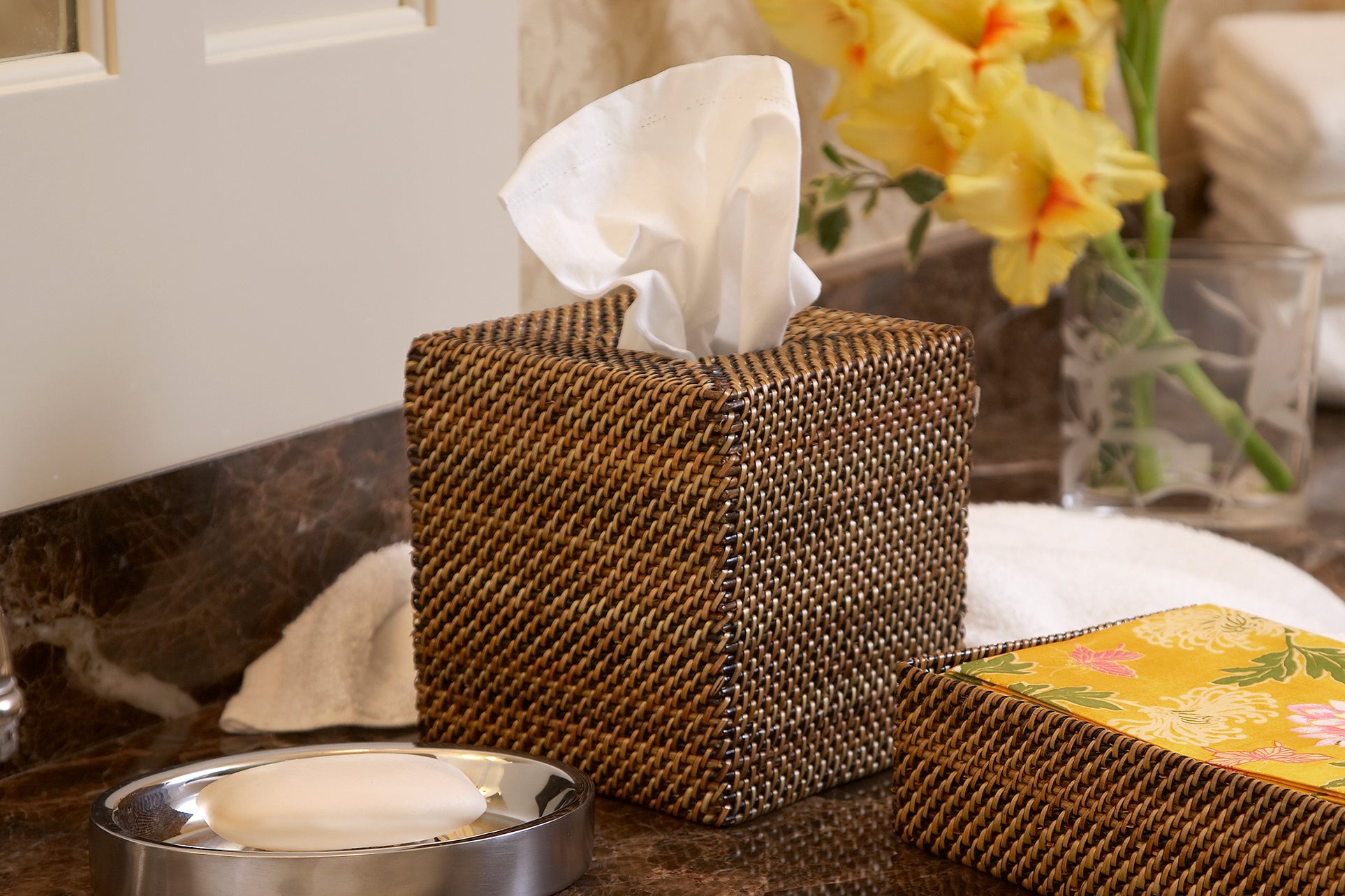 Square Tissue Holder, Bottomless