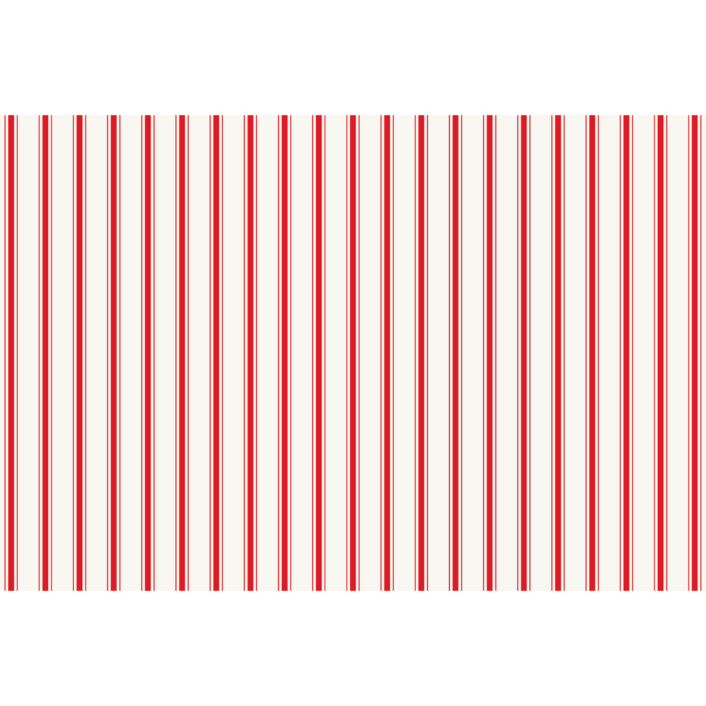 Red Ribbon Stripe Paper Placemat