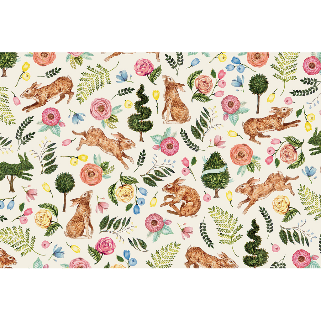 Bunny Garden Paper Placemat