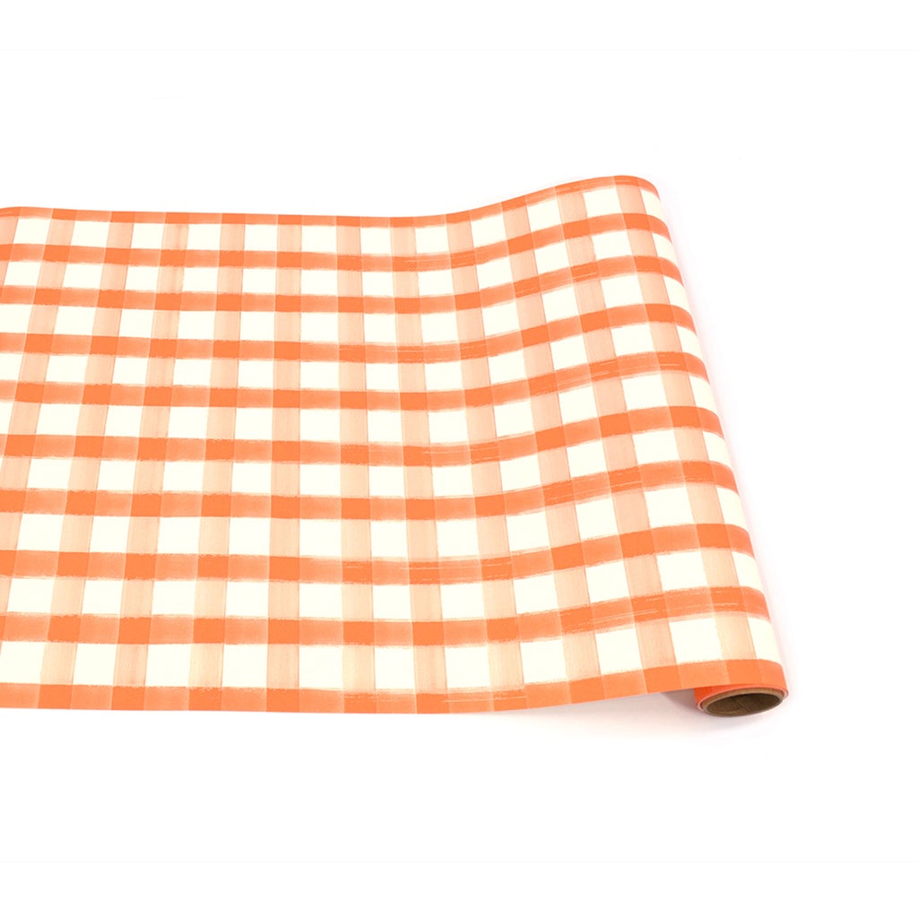 Paper Runner Orange Painted Check