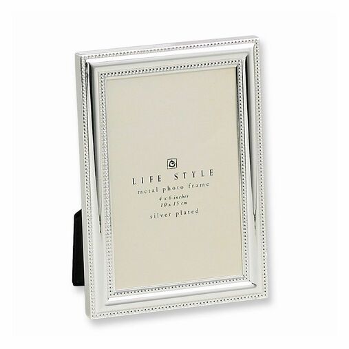 Beaded Silver Plate Frame 8x10