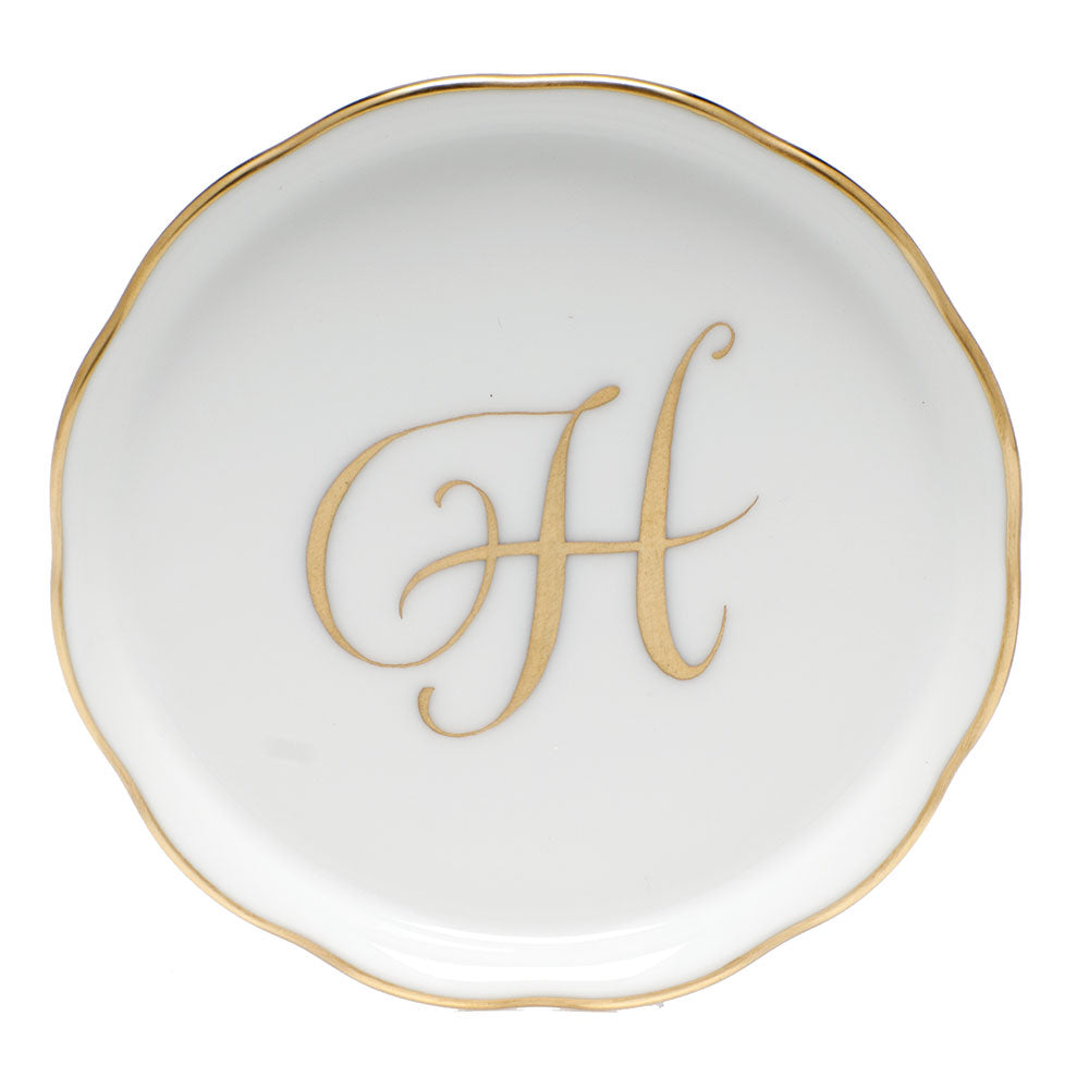 Coaster with monogram 4"d - H