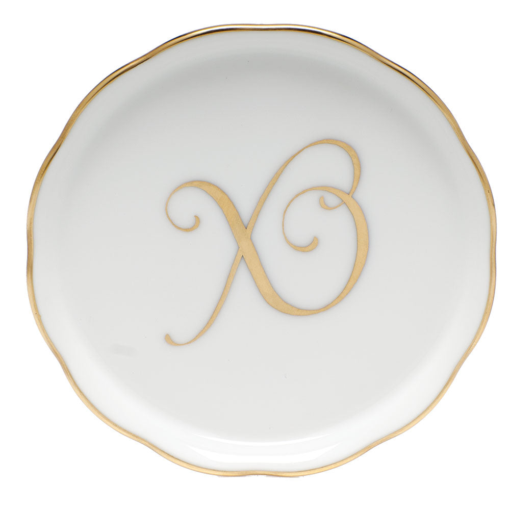 Coaster with monogram 4"d - X