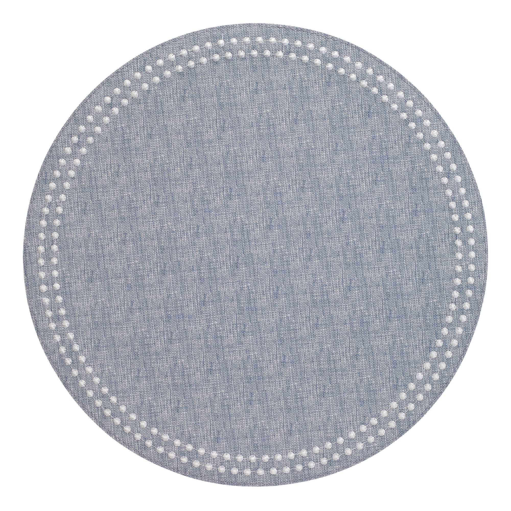 Pearls Placemats Bluebell/White Set of 4