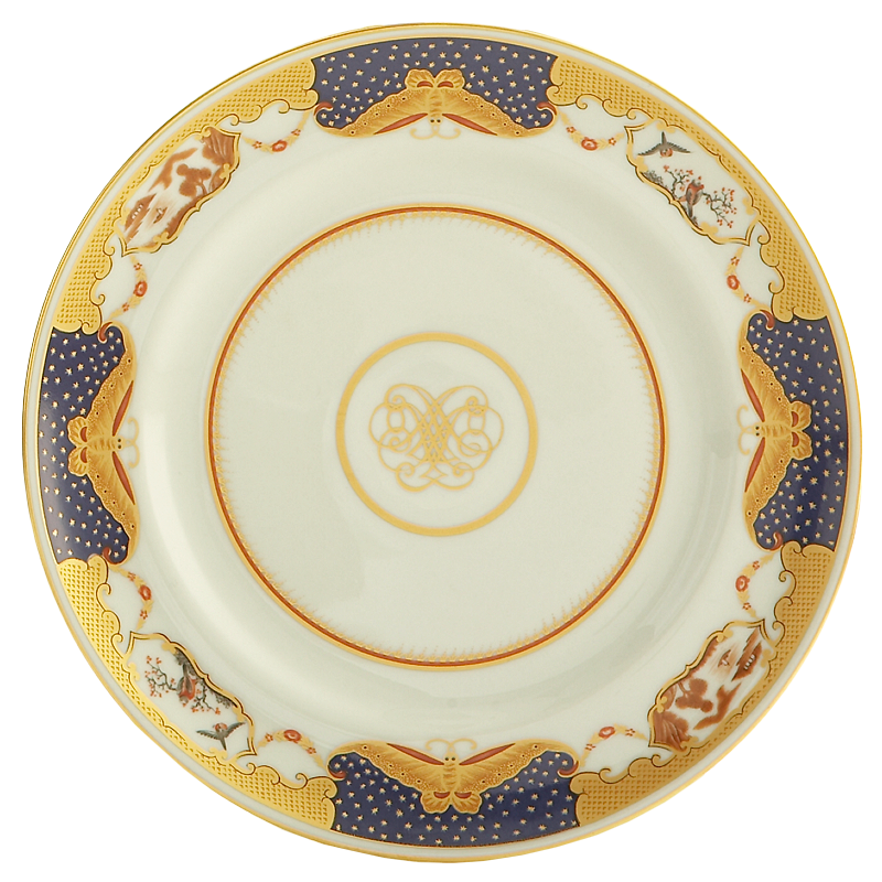 Mottahedeh Golden Butterfly Dinner Plate