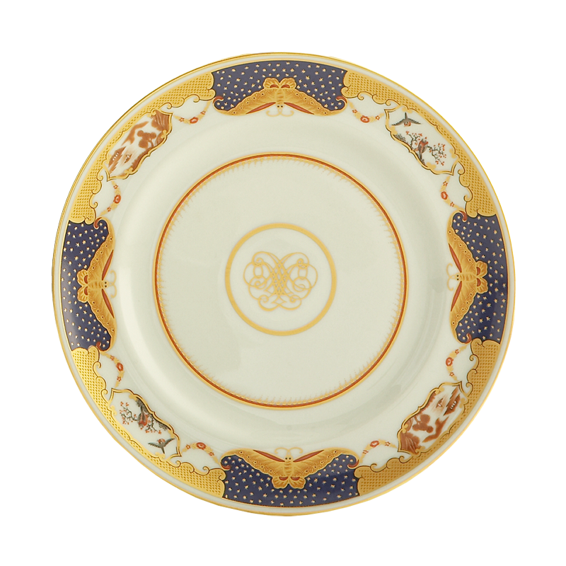 Mottahedeh Golden Butterfly Dessert Plate