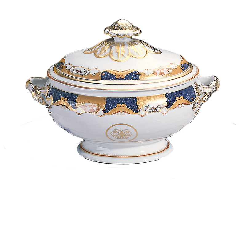 Mottahedeh Golden Butterfly Oval Tureen