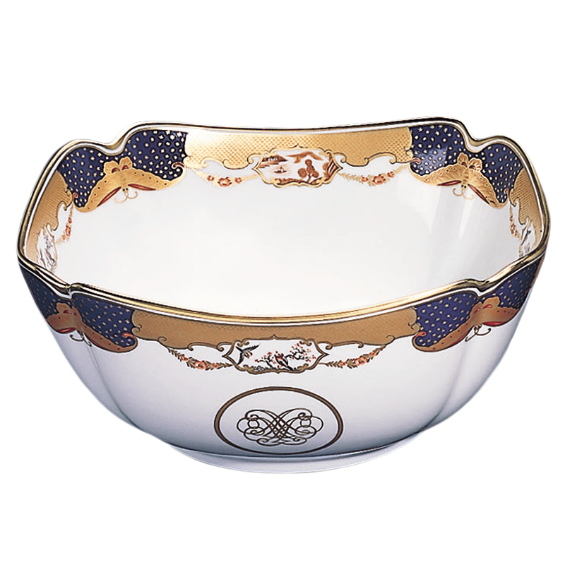 Mottahedeh Golden Butterfly Square Bowl