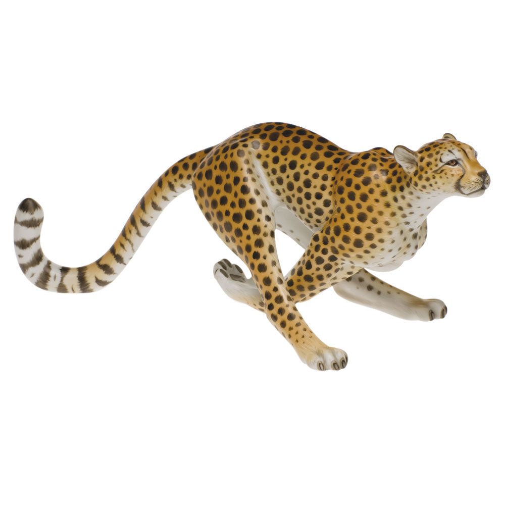 Herend Richly Colored Cheetah 14.5"l X 5.75"h