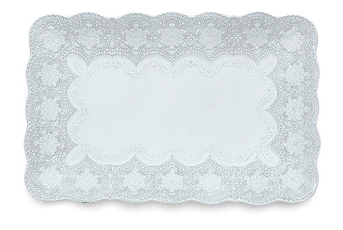 Arte Italica Merletto White Rectangular Tray