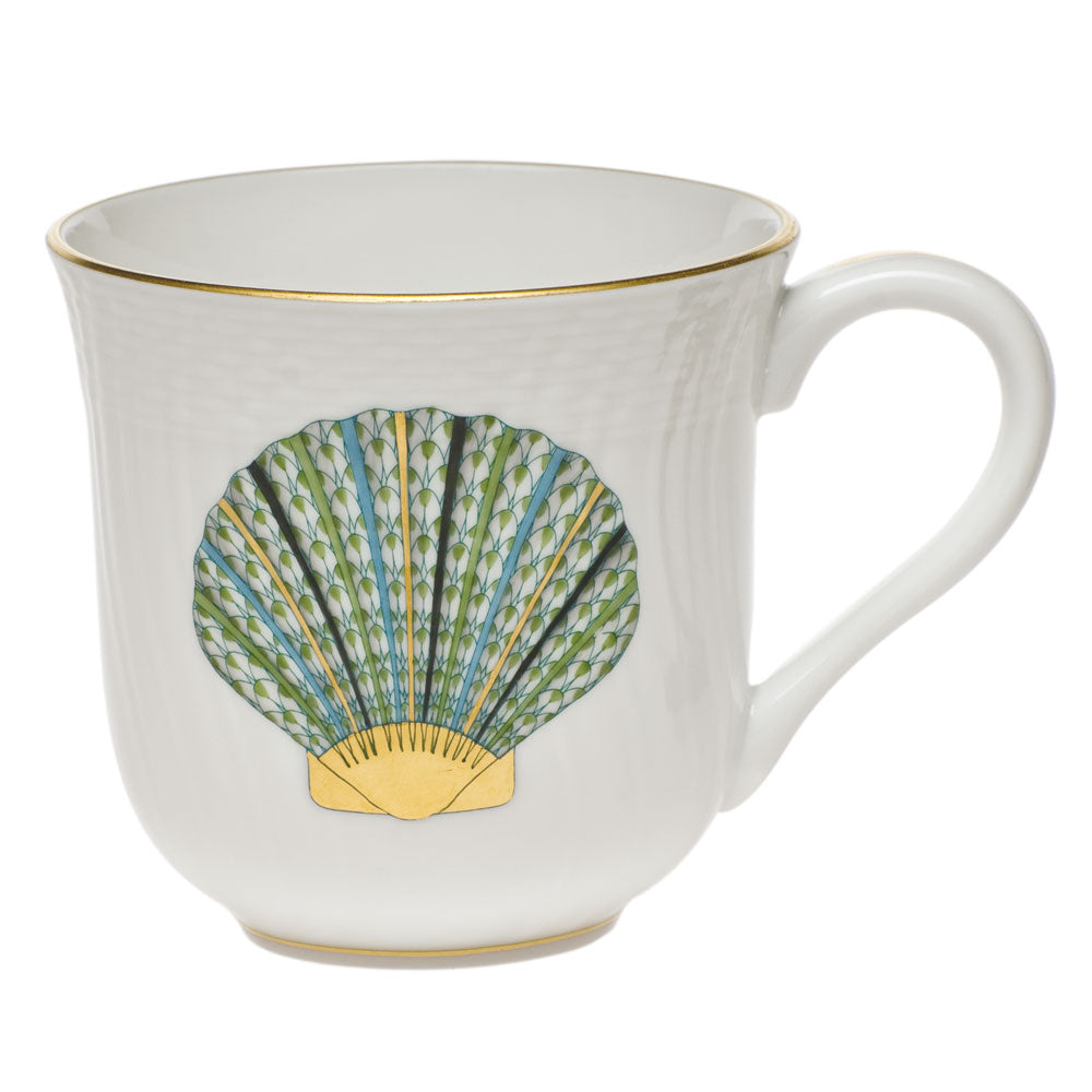 Herend Mevhs2 Mug - Scallop Shell (10 Oz) 3.5"h