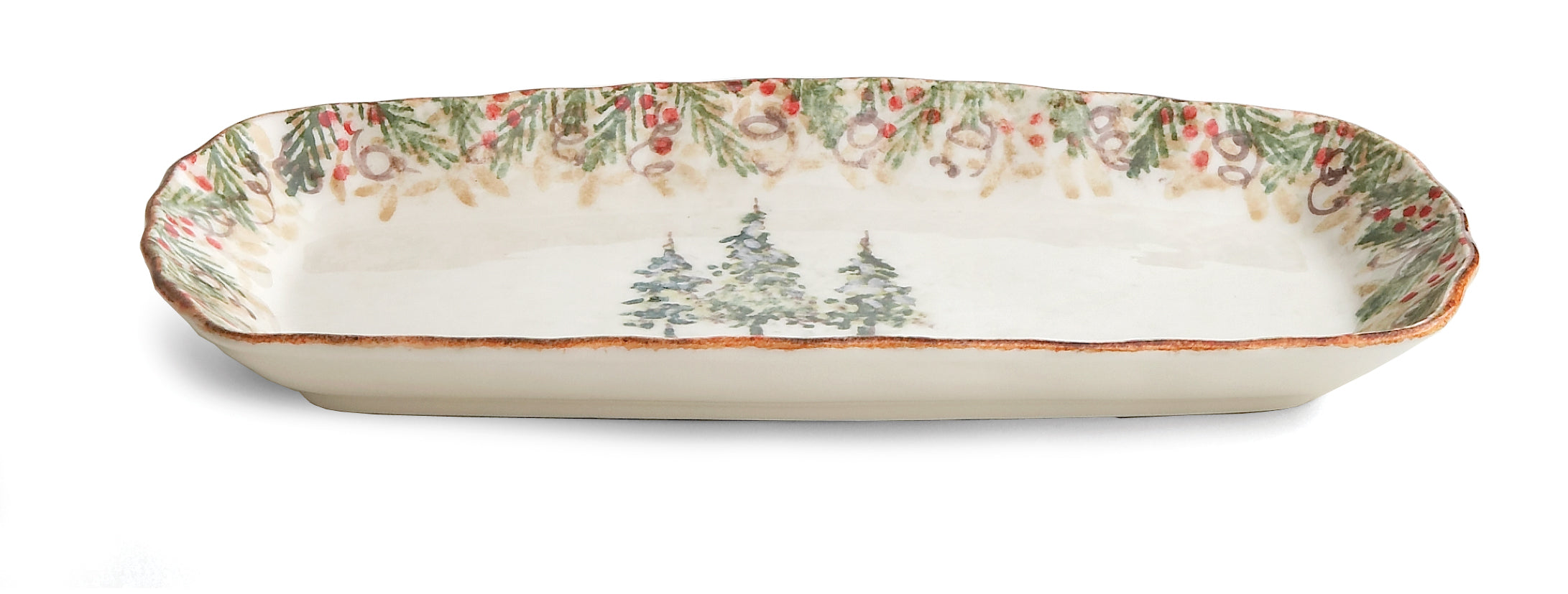 Arte Italica Natale Rectangular Tray