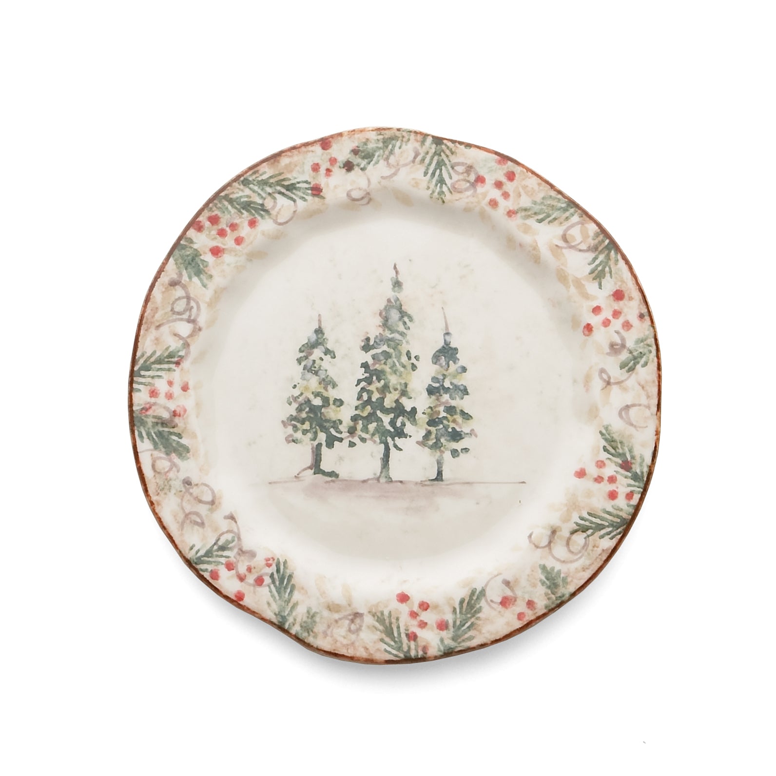 Arte Italica Natale Salad/Dessert Plate