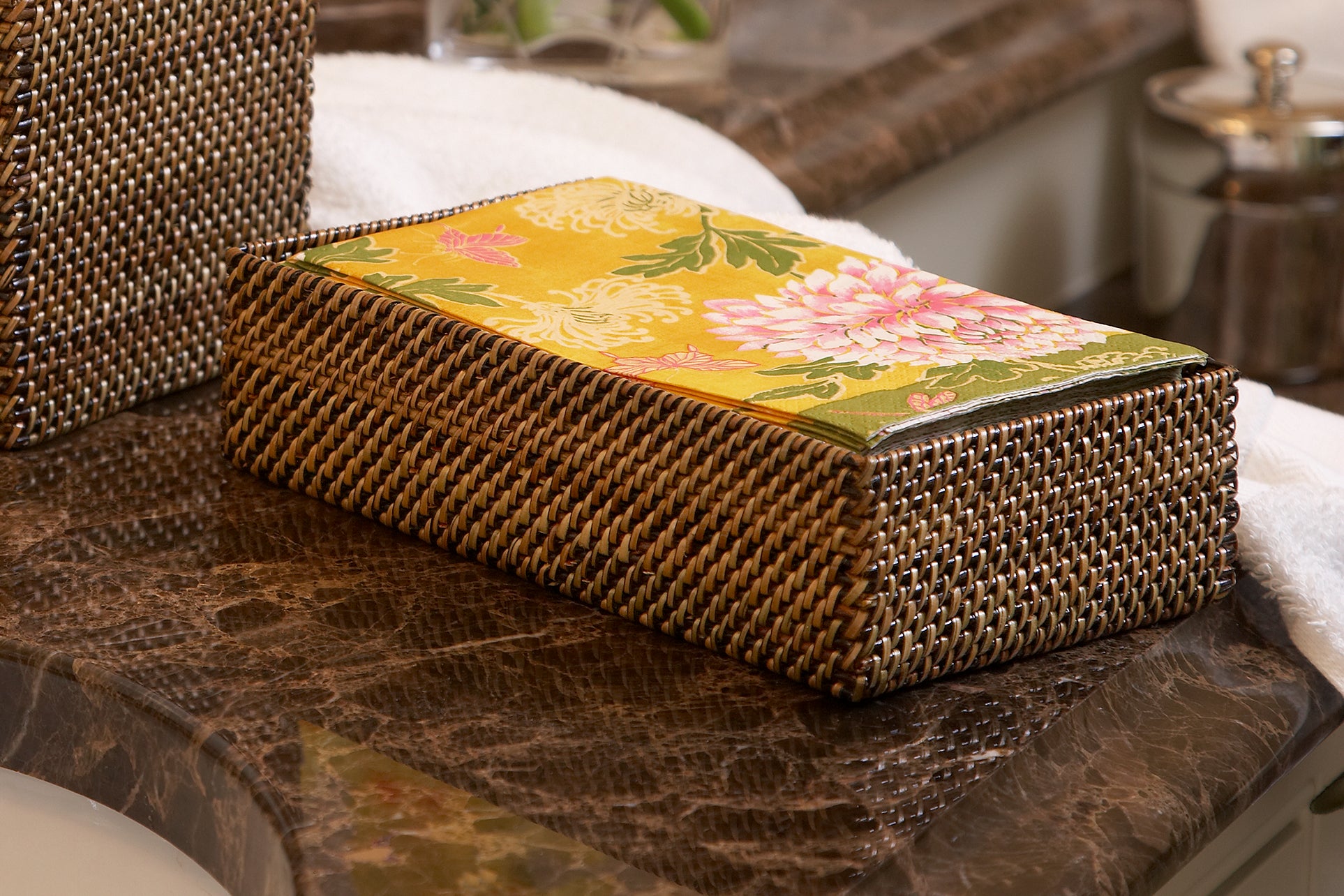 Rectangular Guest Towel Holder, 8.5" x 5" x 2.25" H