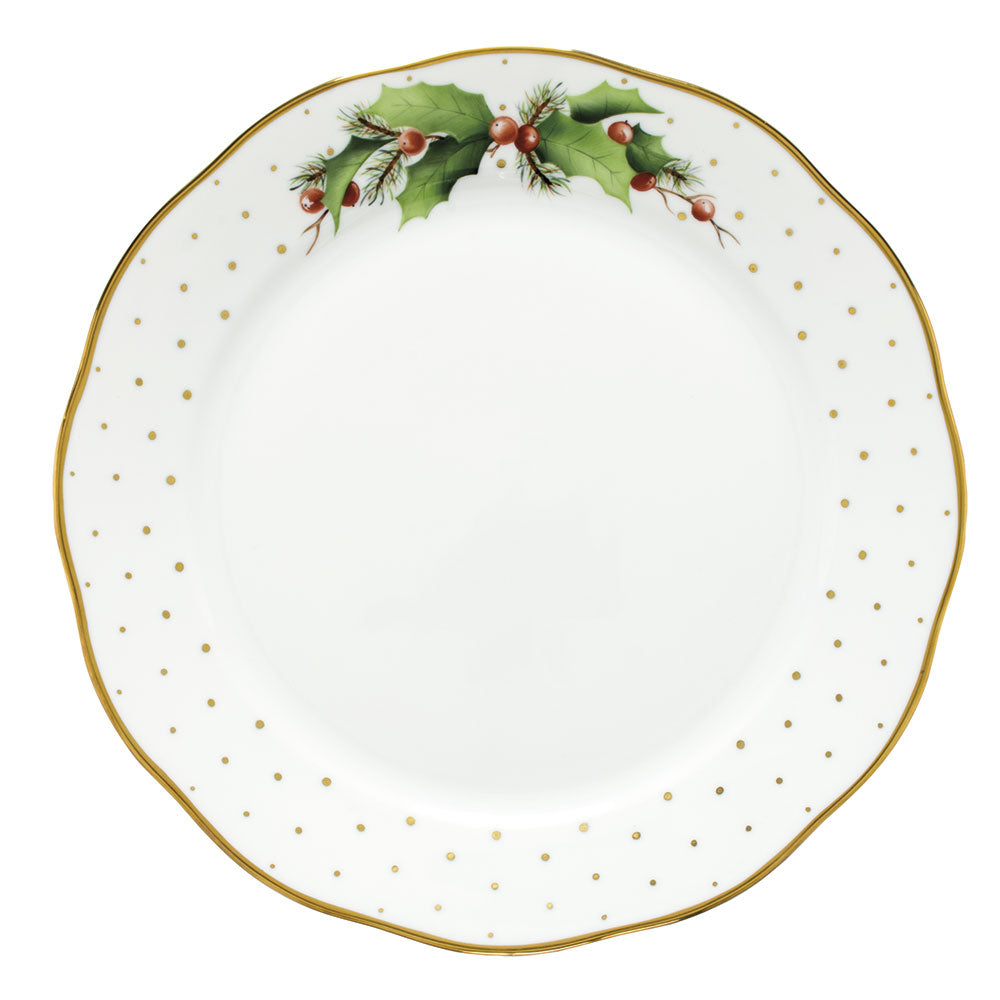 Herend Noels-x2 Winter Shimmer Dinner Plate 10.5"d
