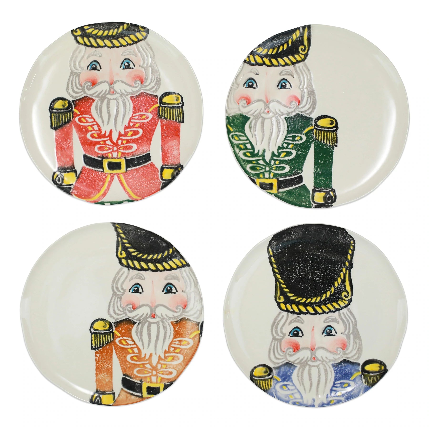 Nutcrackers Assorted Dinner Plates Set/4