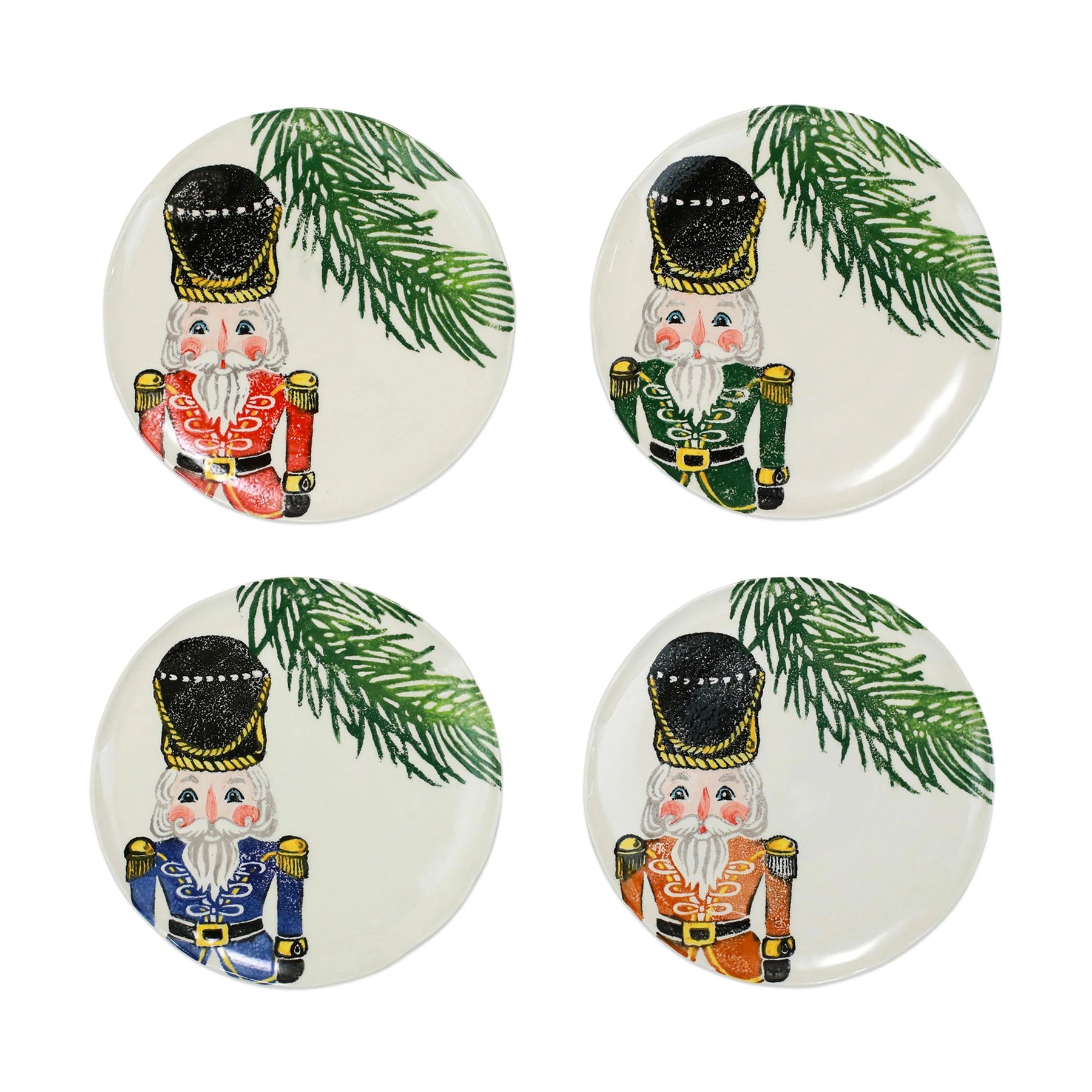 Nutcrackers Assorted Salad Plates Set/4