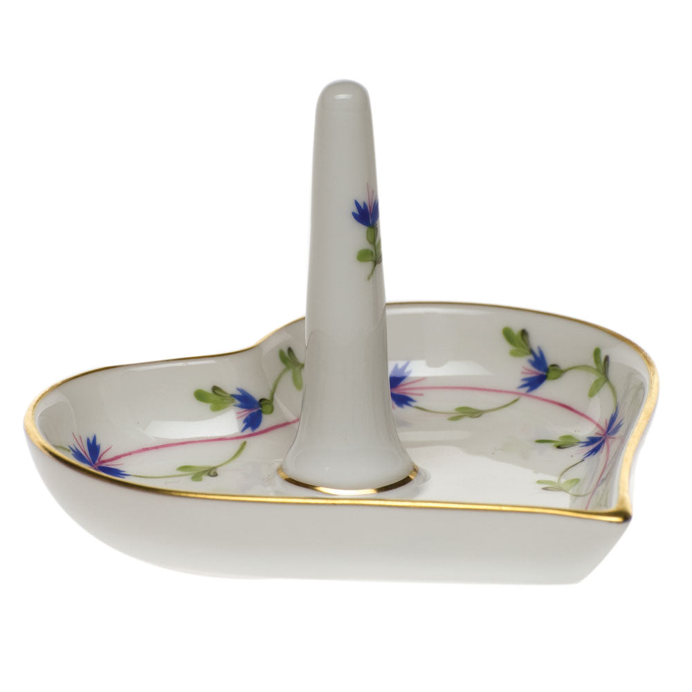 Herend Blue Garland Ring Holder 4"l X 2.5"h