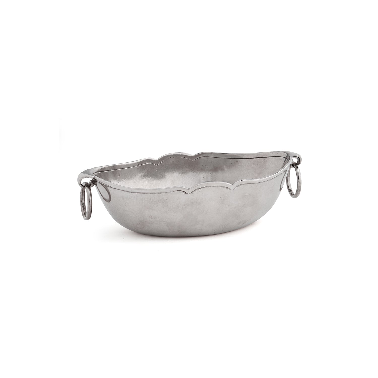 Arte Italica Peltro Oval Bowl with Rings